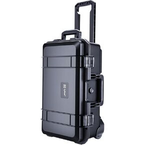 Lykus HC-6030 Large Waterproof Hard Case with Wheels and Customizable Foam, Interior Size 23.5x16.8x10.7 inch, Suitable for large electronic equipment and more