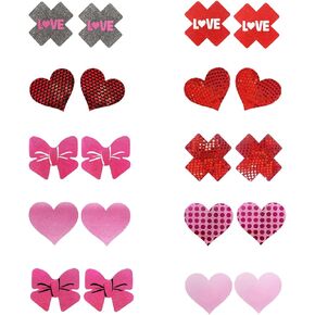 Celamirio Women's Disposable Nipple Stickers Nipple Covers 10 Pairs