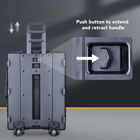 Lykus HC-7530 Large Waterproof Hard Case with Wheels and Customizable Foam, Interior Size 29.5x17.7x11.8 inch, Suitable for cameras, lenses, electronic equipment and more in Kuwait