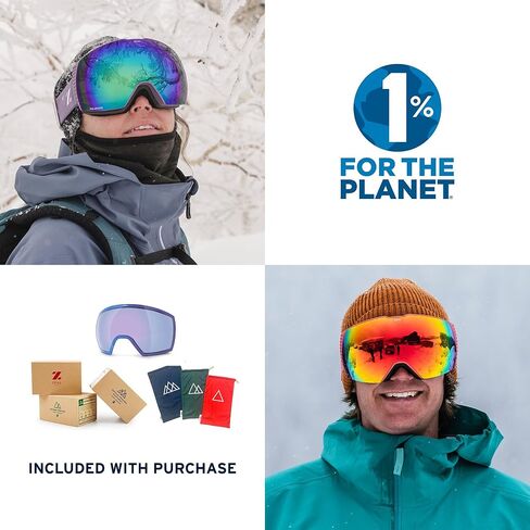 نظارات Zeal Optics Cloudfall Snow Goggle مع عدسات إضافية، مرآة Dark Night/Phoenix in Saudi Arabia