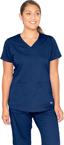 BARCO Grey's Anatomy Scrubs - Aubrey Scrub Top for Women, V-Neck, Shirring Back Super-Soft Women's Scrub Top in Kuwait