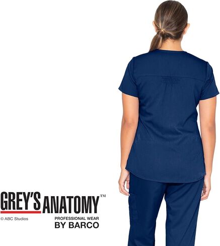 BARCO Grey's Anatomy Scrubs - Aubrey Scrub Top for Women, V-Neck, Shirring Back Super-Soft Women's Scrub Top in Kuwait