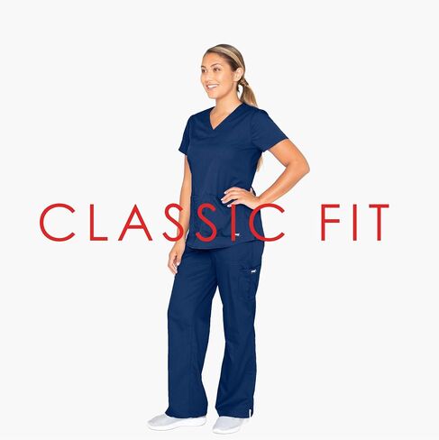 BARCO Grey's Anatomy Scrubs - Aubrey Scrub Top for Women, V-Neck, Shirring Back Super-Soft Women's Scrub Top in Kuwait