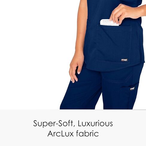 BARCO Grey's Anatomy Scrubs - Aubrey Scrub Top for Women, V-Neck, Shirring Back Super-Soft Women's Scrub Top in Kuwait