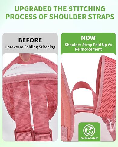 MAY TREE Clear Backpack for Stadium Events, 12x11x4.5 Inch Small Clear Backpack for Concert Festival Sports Outdoor - Black in Kuwait