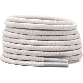 DELELE Waxed Cotton Shoelaces 7/50" Thick Round Dress Shoes Laces for Men Women Boots Leather Shoe Laces Shoestring