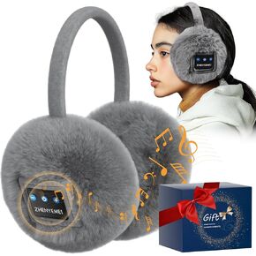 Bluetooth Ear Muffs for Winter Wireless Ear Warmers Headphones with HD Speakers and Microphone for Men, Women