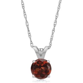 Gem Stone King 14K White Gold Pink Tourmaline Solitaire Pendant Necklace For Women (0.24 Cttw, Gemstone October Birthstone, Round 4MM, with 18 inch Chain)