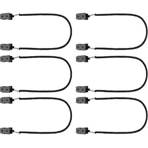 SATINIOR 6 Pieces Adjustable Hat Strap Clips Retainers with Clips Windproof Clip for Men Fishing Camping Boating Hiking Golf Travel (Black)(Purple, Black, Brown)