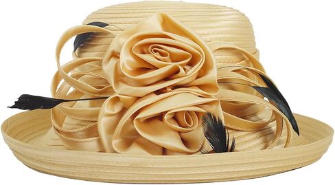 Women Kentucky Derby Church Hat Tea Party Wedding Bucket Hats in Kuwait