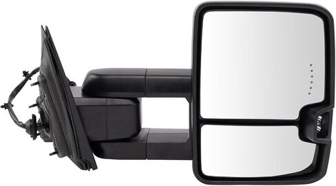 Trail Ridge Tow Mirror Power Folding Heated Smoked Signal Pair Set Compatible with 2007-2014 Ford F-150 in Saudi Arabia