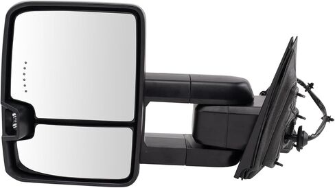 Trail Ridge Tow Mirror Power Folding Heated Smoked Signal Pair Set Compatible with 2007-2014 Ford F-150 in Saudi Arabia
