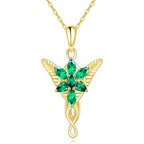 14K Gold Arwen Evenstar Necklace Mothers Birthday Valentines Day Gifts for Women