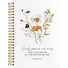 BearCake small Christian Notebook,Christian Notebook for Women,Christian floral Notebooks,morning journal,His Mercies are New Every Morning,Bible journaling Notebook 5.5x8.3