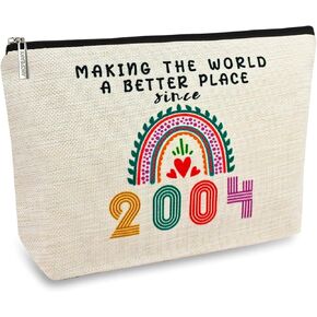 Happy 21st Birthday Gifts Ideas for Her Makeup Bags, Women, Teenage Girls Trendy Stuff, Girls, Friends, Daughter, Christmas, 2003 Funny Cosmetic Travel Pouch 21 Year Old Birthday Decorations from Mom
