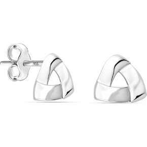 LeCalla Sterling Silver Heart Stud Earrings Lightweight Small Love Heart Shaped Stud Earring for Women Teen