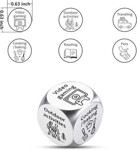 Mens Gifts for Christmas Food Decision Dice Decider for Couple Boyfriend Girlfriend Husband Wife Date Night Dice Gifts for Him Her Food Decision Dice Gifts One 11th Year Anniversary Valentines Gifts in Kuwait