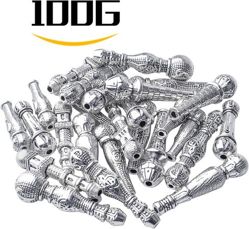100pcs Cone Bead End Caps Alloy Tibetan Flower End Caps Tassel Beads Caps Jewelry Cone Caps for DIY Earring Jewelry Crafts Making Supplies in Kuwait