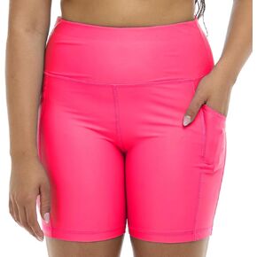 Body Glove Women's Standard Spin Elastic Waist Hybrid Swim Short with UPF 50, 6" Inseam
