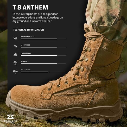 حذاء GARMONT T 8 القتالي للرجال والنساء، AR670-1 ومتوافق مع Berry، أحذية عسكرية وتكتيكية in Kuwait
