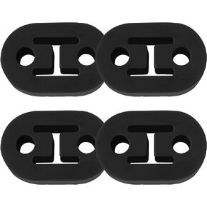 4Pcs 2 Holes Rubber Exhaust Hangers,12mm Hole Muffler Hanger Universal Fit for Car Truck SUV,Insulator Exhaust System Auto Part for Shock Absorb Noise Reduction (Black)
