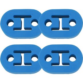 4Pcs 2 Holes Rubber Exhaust Hangers,12mm Hole Muffler Hanger Universal Fit for Car Truck SUV,Insulator Exhaust System Auto Part for Shock Absorb Noise Reduction (Black)