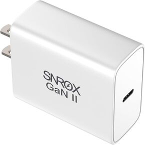 65W USB C Wall Charging Block with GaN II PD3.0 Fast Speed Charger for MacBook Pro/Air, Dell XPS, iPhone 15 Pro Max/14/13, iPad Pro, Galaxy S23, DJI Drones and More, White