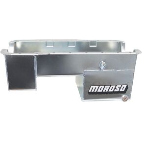 Moroso 20520 مقلاة زيت فولاذية مُصنَّعة، سعة 7 كوارت، كتلة صغيرة Ford 351W في Fox Body Mustang، عمق خلفي 9 بوصات