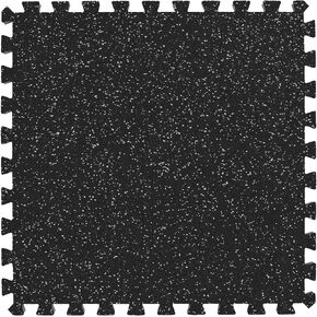 IncStores Impact Foam Rubber Floor Tiles, Interlocking Home Gym Floor Matts for Weight & Workout Equipment Room Padding, 2'x2' Tiles