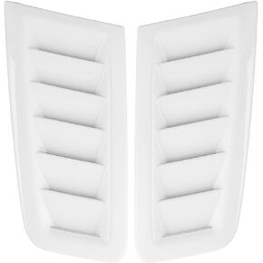 2pcs Universal Hood, Car Engine Vent Hood, Air Valve Cover Vent Hood, Car Exterior Parts for Focus RS MK2 (Bright White)
