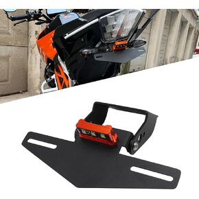 Motorcycle Rear License Plate Bracket Holder with LED Light for 125 250 390 200 2013-2021
