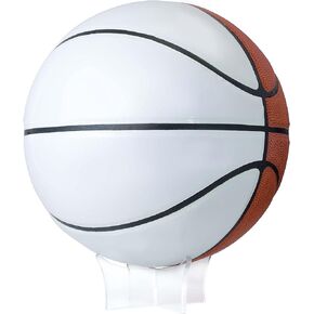 Murray Sporting Goods Autograph Basketball with Stand - Four Panel Signature Ready Display Memorabilia Autographic Basketball Regulation Size 29.5 inches