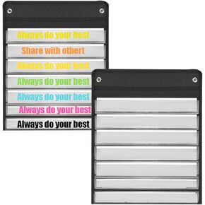 2 حزمة من مخططات الجيب من Essex Wares، مخطط جيب لدروس الفصل الدراسي مع 20 بطاقة بيضاء فارغة، (13 بوصة عرض × 19 بوصة طول) - أسود in Kuwait