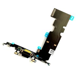 USB Charging Flex Cable for iPhone 8 Plus Charger Connector Headphone Dock Jack Plug Port (Black)