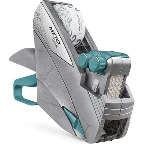 Meto Price Gun Kit, Basic S 822 Price Labeler, Best-Before Date Labeling, Single-Line, 8 Digits, Includes One Roll of 0.47" x 0.87" (12 x 22mm) Labels and One Ink Roll (88319)