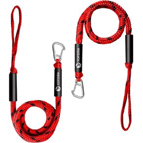 Bungee Dock Line Boat Accessories - Pontoon, Jet Ski, Kayak Accessories with 316 Stainless Steel Clip