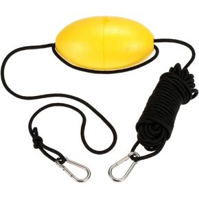 MOOCY 30 ft. Marine Rope Tow Line, Buoy Ball Float Leash & Stainless Steel Hook for Fishing Drift Anchors System