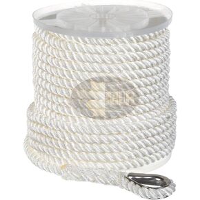 Nylon 3 Strand Anchor/Rigging Line 1/2" x 100' White