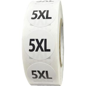 FuraHa 1000PCS 4XL Clothing Size Stickers Labels 7/8" Round Self Adhesive Size Stickers for Clothing T Shirts Retail