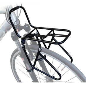 Bicycle Front Rack, Aluminum Alloy Luggage Touring Carrier Racks 15KG Capacity Mountain Bike Pannier Rack Cycling Equipment Stand Footstock for Cargo Luggage Picnic Carrier Rack,Black 2