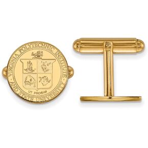 Virginia Tech Crest Cuff Links (Gold Plated)