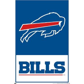 Trends International NFL Buffalo Bills - Logo 21 Wall Poster, 14.72" x 22.37", Barnwood Framed Version