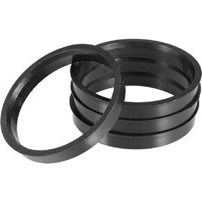ACROPIX 71.5mm to 54.1mm Universal Car Hub Centric Rings Black - Pack of 4