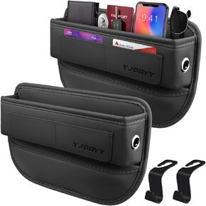 Car Seat Gap Filler 2 pack Car Gap Filler Seat Organizer Front Seat Leather Car Accessories for Women Men, Car Essentials for SUV Truck, Adjustable Seat Gap Filler Organizer for Phones, Keys, Cards in Kuwait