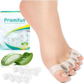 Toe Separators for Correct Bunions - Promifun 8 Pack Toe Spacers for Women and Men, Correcting bunions and Restoring Toes to Their Original Shape, Toe Spacer for Walking, Running & Yoga Practice