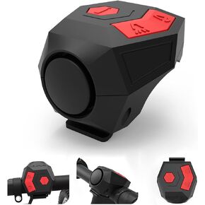 Electronic Bike Horn, 120DB Bike Bells for Adults, USB Rechargeable Bicycle Bell, 2 Sound Modes IP65 Waterproof Bicycle Horn with Alarm for Road Bicycle, Mountain Bike, Scooter