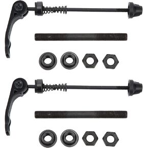 2 Pairs Quick Release Skewers, Aluminum Alloy Mountain Bike Axle Wheel Hub Fit Front and Rear Clip Bolt Lever Axle Bicycle Front Axle Hollow Hub Accessory for Road Bike Mountain Bike