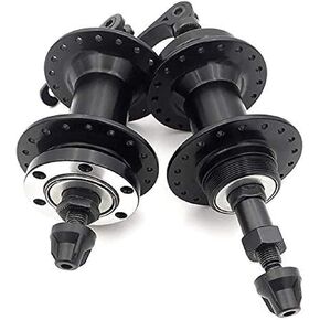 Bike Wheel Part Bicycle hub, Bike Hub 3/8 x14G x 36H x 100mm x 136mm, Quick Release,Alum,One Pair,4.29 inch x5.73 inch Front Width and Rear Width