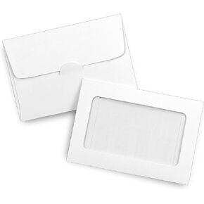 Guardian Gift Card Envelopes with Clear Window, Pack of 100 Blank Small Envelopes for Gift Cards, Business Cards, Key Cards, and More, 2 ½ Inches x 3 ⅝ Inches, White