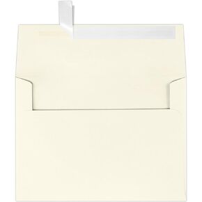 LUXPaper A7 Invitation Envelopes | Peel & Press | 5 1/4" x 7 1/4" | White Linen | 80lb. Text | 50 Qty